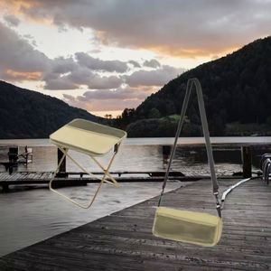 Custom Iron Metal Fishing Hiking Beach Park Travel Portable Ultralight <b>Mini</b> Folding Stool Outdoor Camping Foldable Chair - Product Image 3