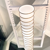 Instalación de Arte Luminoso Inmersivo con Matriz de Anillos LED de Aleación de Aluminio Personalizada, Halo Circular para Museos de Ciencia, Vestíbulos Gubernamentales, OEM
