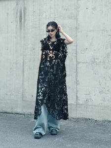 Autunno estate Trendy unico Sexy senza maniche top lunghi larghi abiti da donna alla moda - Product Image 4