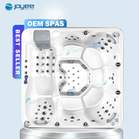 JOYEE Spa de Luxe 6 Places, Jacuzzi Extérieur avec Contrôle Balboa, Éclairage LED, Certifié CE