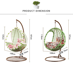 <span class=keywords><strong>Pas</strong></span> <span class=keywords><strong>cher</strong></span> d'usine Vente en gros <span class=keywords><strong>Coussin</strong></span> rond extérieur Mobilier de jardin Rotin Patio Balcon Cour Balançoire Chaise - Product Image 3