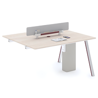 Bureau 3 personnes poste de travail en L profond ordinateur moderne exécutif bureaux de travail en bois meubles table pour le design