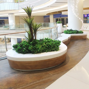 Y811 Banco macetero curvo en forma de S para jardín, hospital, centro comercial, mobiliario artístico, silla de espera pública comercial - Product Image 5