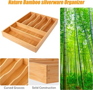 Organisateur de tiroir à couverts en bambou pour la cuisine - Vente en gros usine - Pour l'organisation des outils - Product Image 5