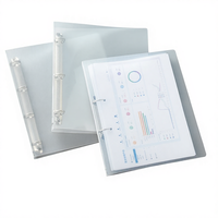Classeur à anneaux transparent A4 en PP, perforation 2/3/4 trous, dossier de classement pour le stockage de documents de bureau