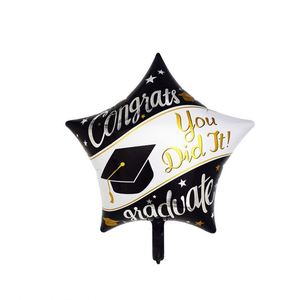 Theme 50Pcs/Bag Foil Aluminium <b>Balloons</b> for Graduation Party <b>Decoration</b> Supplies - Product Image 3