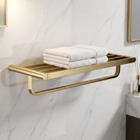 Porte-serviettes en acier inoxydable 304 Kaiping Aida, couleur or rose, étagère contemporaine pour accessoires de salle de bain