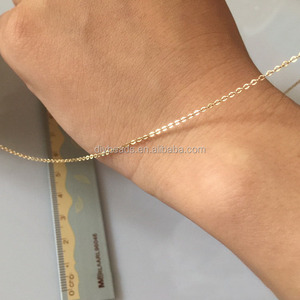 סיטונאי זהב 14 קראט מלא 1.28 מ "מ עגולה שטוח רוחב עבור 3 מ" מ 4 מ "מ 6 מ" מ 25 מ "מ - Product Image 2