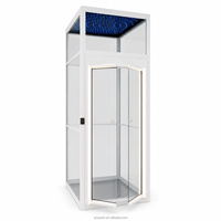 Porte de Villa à Double Ouverture, Coulissante, Pliante, Automatique ou Manuelle, avec Panneau de Verre Encadré et Couleur Personnalisable
