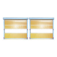 Porte à enroulement automatique à grande vitesse pare-balles en polymère/PVC, étanche à la poussière et hermétique pour salle blanche et passage logistique