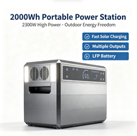 Générateur solaire portable 2300W 2304Wh à onde sinusoïdale pure MPPT LiFePO4 pour le camping et la sauvegarde hors réseau