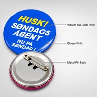 Badge Épingle Rond Réfléchissant en Métal Personnalisé, Forme Cœur ou Chat, 32mm 38mm 44mm 58mm, pour École et Sécurité