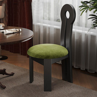 Chaise de salle à manger moderne en tissu velours sherpa avec pieds en bois pour salon, style moderne, vente en gros L051