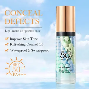 Tabir surya SPF 50 + tabir surya wajah penuh Vegan Whitening, Concealer, dan tabir surya kontur