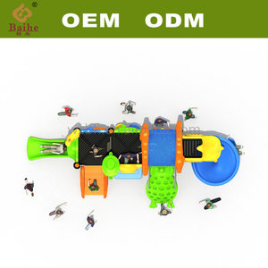 Baihe đại dương trượt loạt Trung Quốc Thiết kế mới công viên giải trí mặt hàng sân chơi ngoài trời thiết bị trẻ em trượt sân chơi - Product Image 3