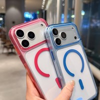 Senyork Qualitätsfarben Magnetische Transparente Handyhülle Acryl Klare Schutzhülle für iPhone 17Air 16 15 Hülle für Samsung S26 Ultra