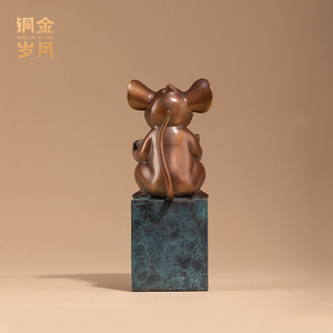 Adorno de cobre con forma de lingote, decoración de escritorio Feng Shui para atraer la riqueza, regalo de Año Nuevo Chino - Product Image 2