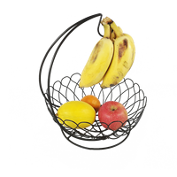 Beauté support de banane fruits affichage fer panier en métal avec suspension