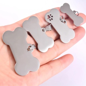 Disque d'identification pour animaux de compagnie en acier inoxydable en forme d'os, vente en gros |   Pendentif Breloque Nom d'Animal de Compagnie Chat Chien pour Collier et Bijoux - Product Image 3
