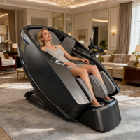 Fauteuil inclinable électrique intelligent de luxe pliable pour la maison, avec chauffage intégral, technologie 3D Robot Hand, rail SL, zéro gravité, toucher humain 4D et infrarouge