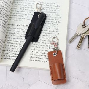 RTS PU Leather <b>Pen</b> Cover Hanging Portable <b>Pen</b> Holder <b>for</b> <b>Lanyard</b> Lightweight Space Saving Organize Storage Anti-lost <b>for</b> Student - Product Image 2