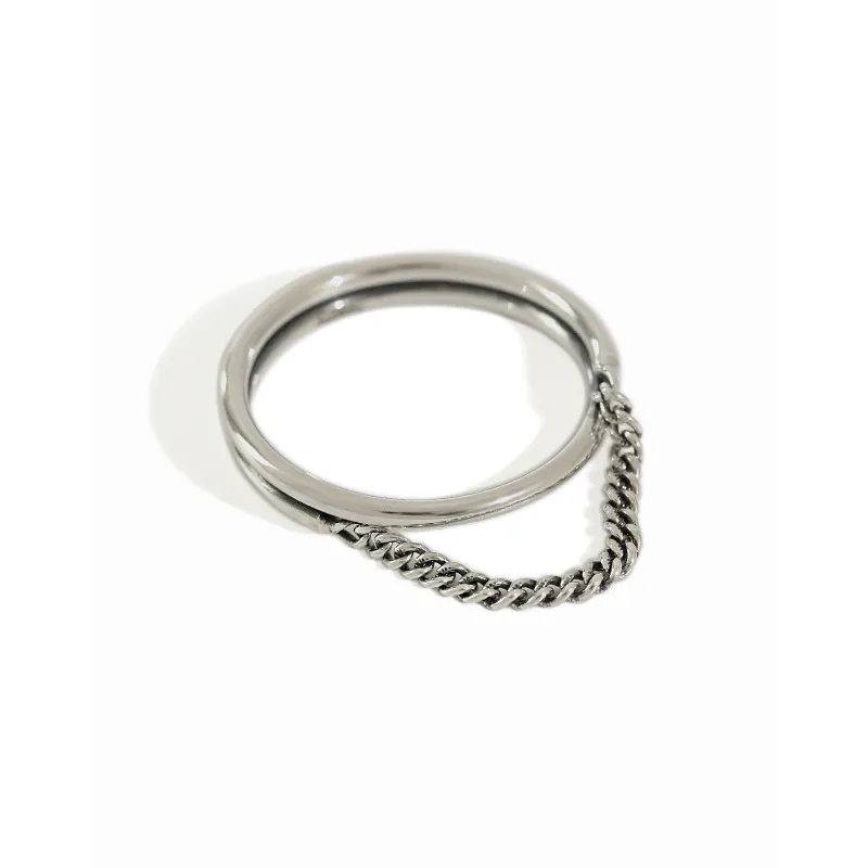 Neues Design Kreis Ringe Hängende Kette Antik 925 Sterling Silber Guter Preis für Großhandel