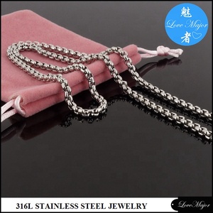 Classique Boîte Ronde 4mm Acier Inoxydable Bijoux Lien Chaîne <span class=keywords><strong>pour</strong></span> Collier et Bracelet <span class=keywords><strong>Faire</strong></span> MJBSN-091 - Product Image 5