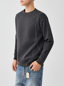 M-MAICCO/Maike Maglione Pullover da Uomo in Pile Ricamato Traspirante Antivento Eco-Friendly Tinta Unita Vestibilità Ampia Personalizzabile Autunno 2025 - Product Image 4