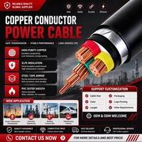 Cable de Alimentación Aislado con XLPE de 3 Núcleos YJV22 de 0.6/1kV, Estándar IEC 60502-1, 99.9% Cobre Puro, Blindado STA, Cable Eléctrico de Bajo Voltaje