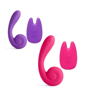 Mainan seks dewasa 2 IN 1 pengendali jarak jauh silikon penuh getaran perempuan orgasme wanita masturbasi alat bantu seks vibrator untuk wanita