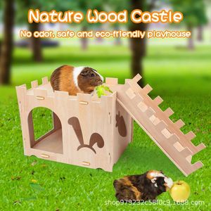 Petit château de <span class=keywords><strong>lapin</strong></span> en contreplaqué détachable de haute qualité Maison pour animaux de compagnie en bois de petit <span class=keywords><strong>lapin</strong></span> - Product Image 6