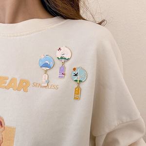 Bros Pin Logam Bertema Hewan Lucu Bergaya Kartun dengan Teknik Pengecoran Ukiran, Aksesoris untuk Syal dan Pakaian - Product Image 4