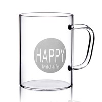 Tasse à café en verre de cristal, tasses à boisson de 14OZ