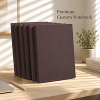 Carnet à reliure piquée, couverture souple de qualité supérieure, journal de poche, couverture en cuir, personnalisé, 100 feuilles A6, pour cadeaux promotionnels d'entreprise