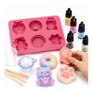 Kit de fabrication de jouets Taba : moules en silicone à prise rapide, gouttes de pigment, outils de scintillement, gants de protection - Product Image 5