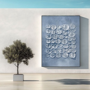 Cuadro Abstracto Vertical Grande Estilo Wabi Sabi, Pintura 3D Hecha a Mano sobre Lienzo para Decoración Moderna del Hogar - Product Image 5