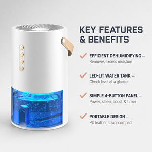 Déshumidificateur d'<span class=keywords><strong>air</strong></span> portable OEM, absorbeur d'humidité, purificateur, capacité de 1300 ml, pour chambre à coucher, hôtel, élimination de l'humidité élevée - Product Image 3
