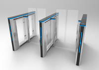 Porte de vitesse de tourniquet de reconnaissance faciale pour le système de présence de barrière d'oscillation piétonnière de contrôle d'accès d'immeuble de bureaux inoxydable