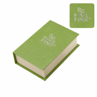 Boîte à parfum artisanale de style livre jaune avec lamination douce au toucher, inserts en mousse floquée EVA, boîte rigide personnalisable