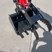 Micro-excavatrice compacte, petite excavatrice d'ingénierie à chenilles télescopiques en caoutchouc, avec système de changement rapide d'outils et forte puissance
