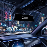 Caméra DVR pour voiture, miroir rétroviseur 7720, double objectif, dashcam avant 1080P + arrière 720P, écran tactile, enregistrement avec vue de recul