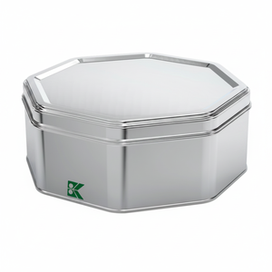 Caja de lata octogonal 3 LT Tuercas octogonales Caja de Sabores Regionales 221 x H62 Mm 3 LT Tapa deslizante - Product Image 2