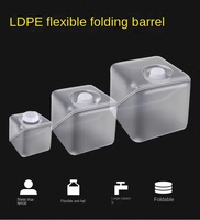 Seau souple portable en plastique 5L/10L/20L, forme carrée, barils pliables, impression sérigraphiée, pour liquides de désinfection, stockage Cubitainer