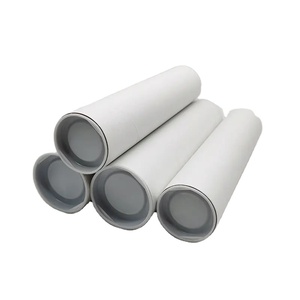 Suministro de fábrica Tubos de papel blanco y marrón con vasos de plástico Práctico para enviar por correo Cajas de papel tipo envío - Product Image 5