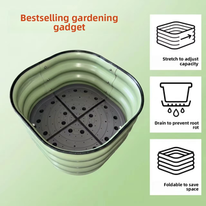 Jardinière surélevée <span class=keywords><strong>en</strong></span> acier galvanisé vert olive pour la culture de légumes, fleurs et herbes <span class=keywords><strong>en</strong></span> extérieur, décoration de jardin - Product Image 6