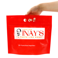 Sachet Doypack Personnalisé Brillant en PE de Qualité Alimentaire avec Fenêtre Transparente et Poignée, Emballage Refermable pour Chips, Pizza et Nouilles