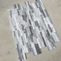 Panel Dinding Batu Alam Xiamen Hangmao Harga Grosir, Batu Slate Abu-abu Berawan untuk Dekorasi Dinding