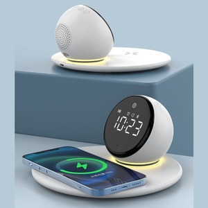 15 Wát Máy tính để bàn thông minh ánh sáng ban đêm LED hiển thị không dây sạc nhanh cho điện thoại thông minh từ tính sạc đứng tiếng ồn BT Loa kỹ thuật số - Product Image 6