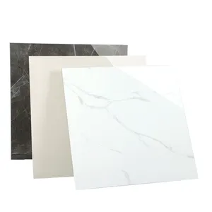 Gạch Lát Đá Cẩm Thạch Gạch Lát Sàn Tráng Men Sứ Đánh Bóng 30X60 50X50 60X60 Thiết Kế Đồ Họa Màu Trắng Chống Trượt Nhà Máy Chất Lượng Cao