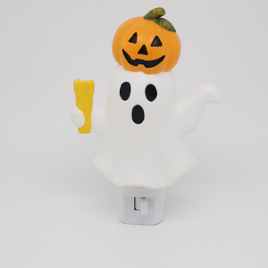 Lámpara LED de Noche con Diseño de Calabaza Fantasma de Halloween, Giratoria 360°, Luz Cálida Suave, Decoración Espeluznante para el Hogar, Regalo al por Mayor - Product Image 5
